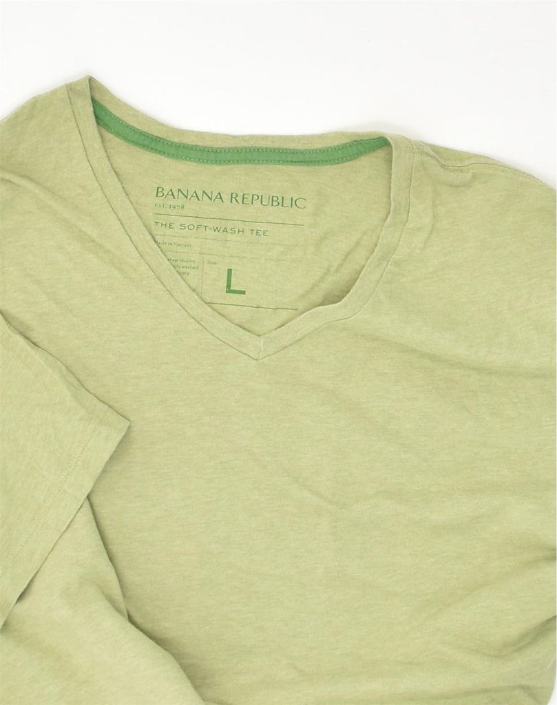 BANANA REPUBLIC Mens T-Shirt Top Large Green Cotton | Vintage Banana Republic | Thrift | Second-Hand Banana Republic | Used Clothing | Messina Hembry 