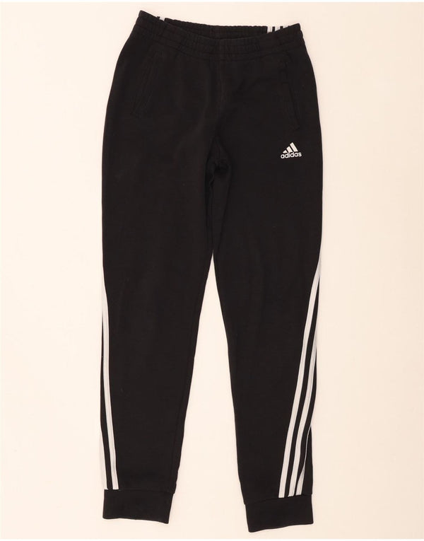 Adidas Boys Tracksuit Trousers Joggers 13-14 Years  Black Cotton