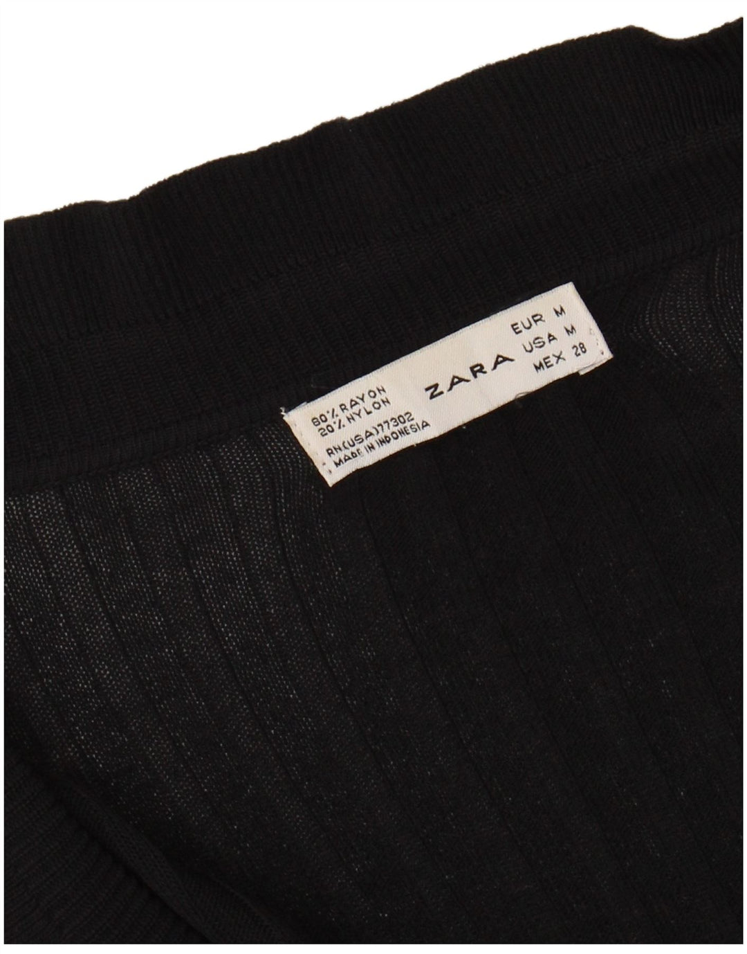 Zara Womens Cardigan Top UK 12 Medium Black