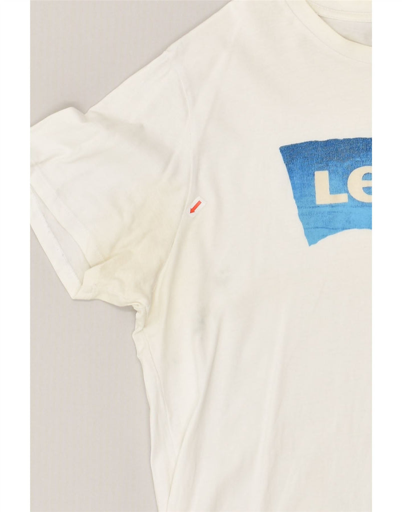 LEVI'S Mens Graphic T-Shirt Top Large Off White Cotton | Vintage Levi's | Thrift | Second-Hand Levi's | Used Clothing | Messina Hembry 