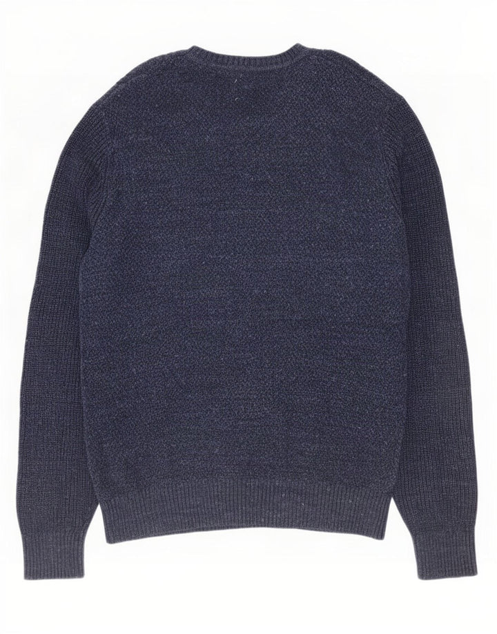 Gap Mens Crew Neck Jumper Sweater Medium Navy Blue Cotton