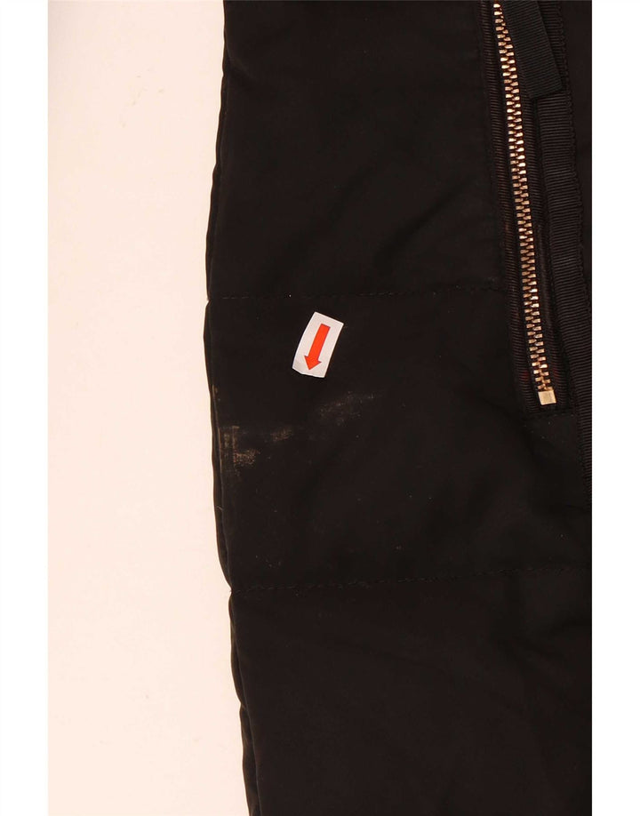 Zara Womens Hooded Padded Jacket UK 10 Small Black Polyester
