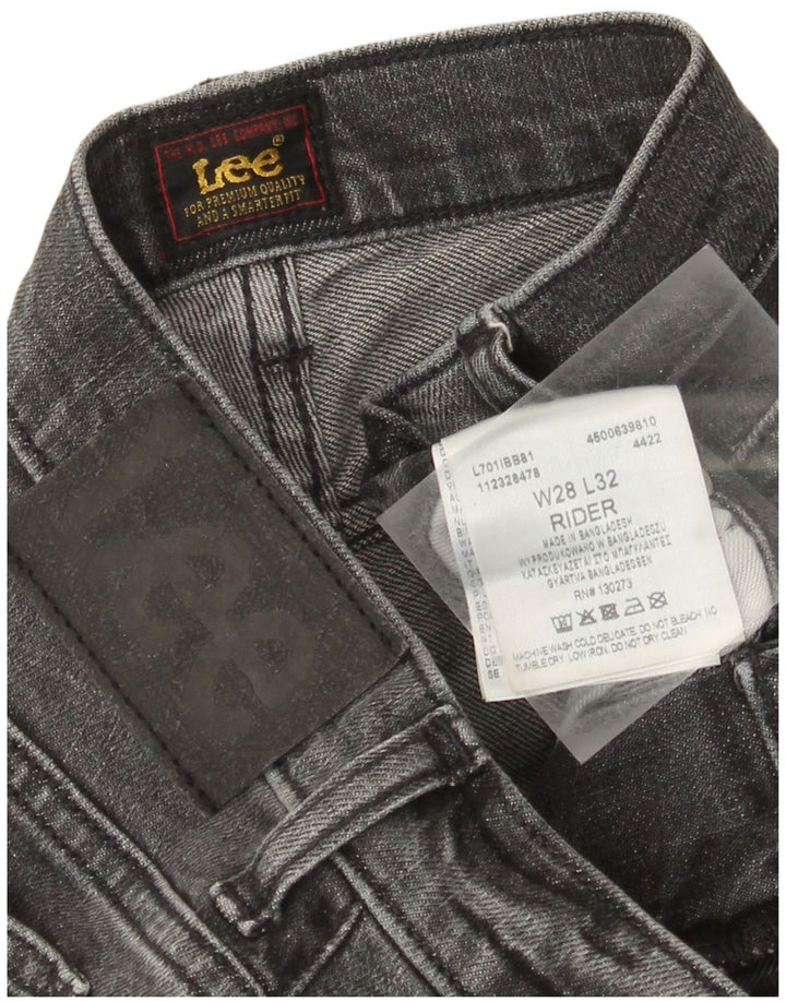 Lee Mens Rider Straight Jeans W28 L28 Grey Cotton