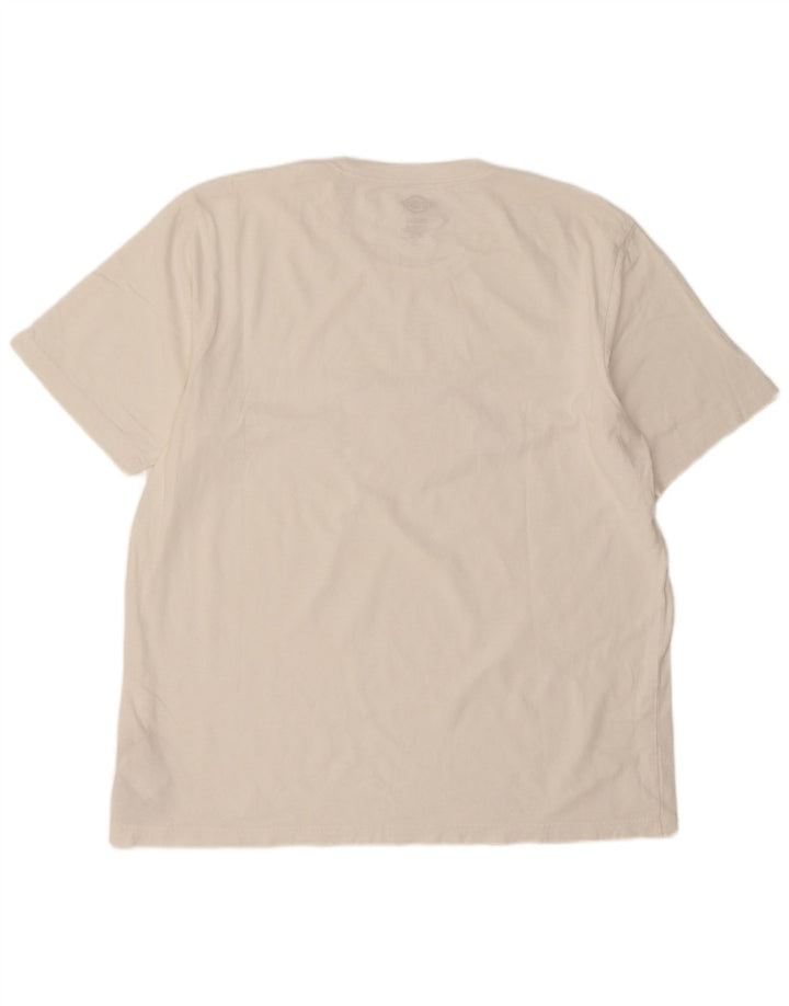 Dickies Mens Graphic T-Shirt Top 2XL White Cotton