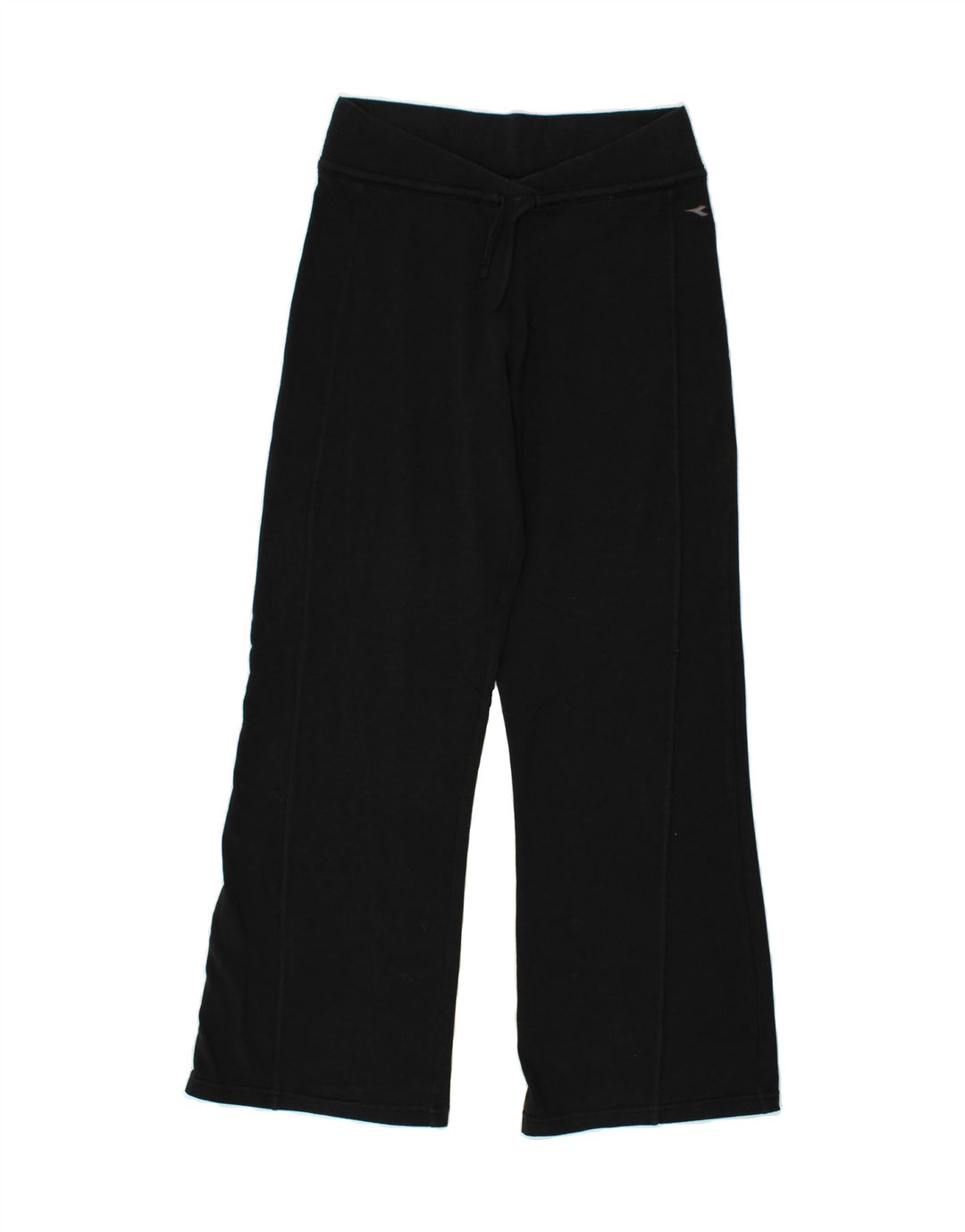 DIADORA Womens Tracksuit Trousers UK 12 Medium Black Polyester | Vintage Diadora | Thrift | Second-Hand Diadora | Used Clothing | Messina Hembry 
