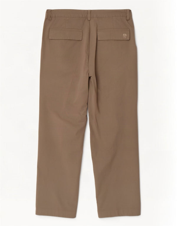 Timberland Mens Straight Chino Trousers W33 L29 Beige Cotton