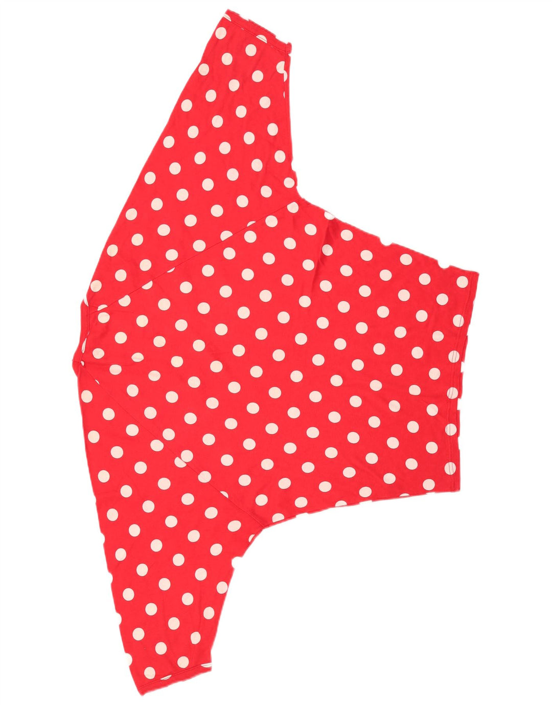 BENETTON Womens Oversized Batwing Top 3/4 Sleeve UK 10 Small Red Polka Dot