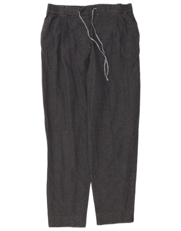 Massimo Dutti Womens Casual Trousers EU 44 XL W34 L28 Grey Houndstooth