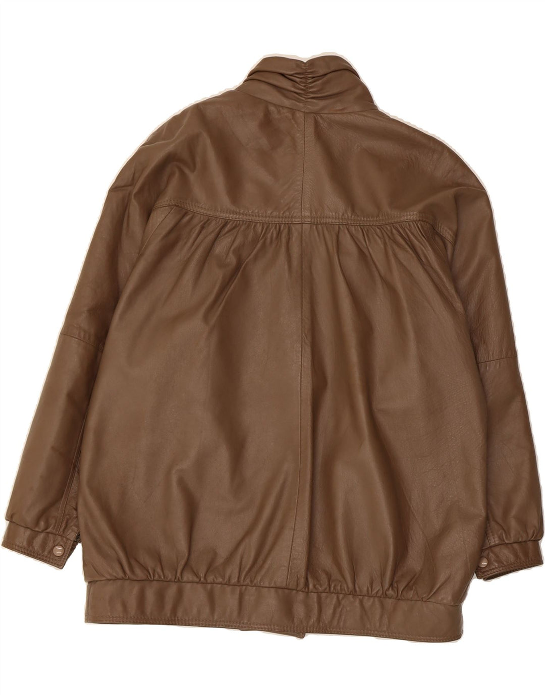 CORHER OF LEEDS Womens Oversized Leather Jacket UK 14  Large Brown Leather Vintage Corher Of Leeds and Second-Hand Corher Of Leeds from Messina Hembry 