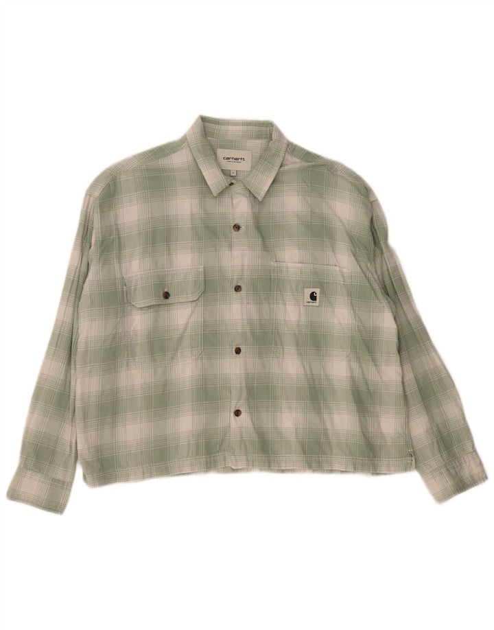 CARHARTT Mens Shirt Large Green Check Cotton