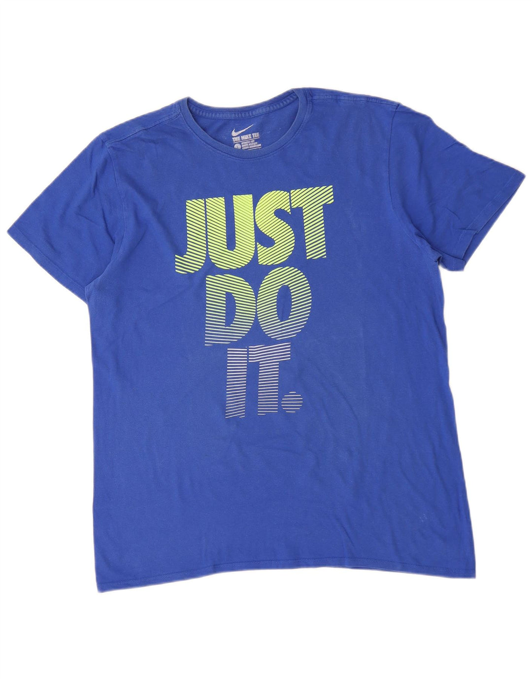 Nike Mens Athletic Cut Graphic T-Shirt Top Large Blue Cotton