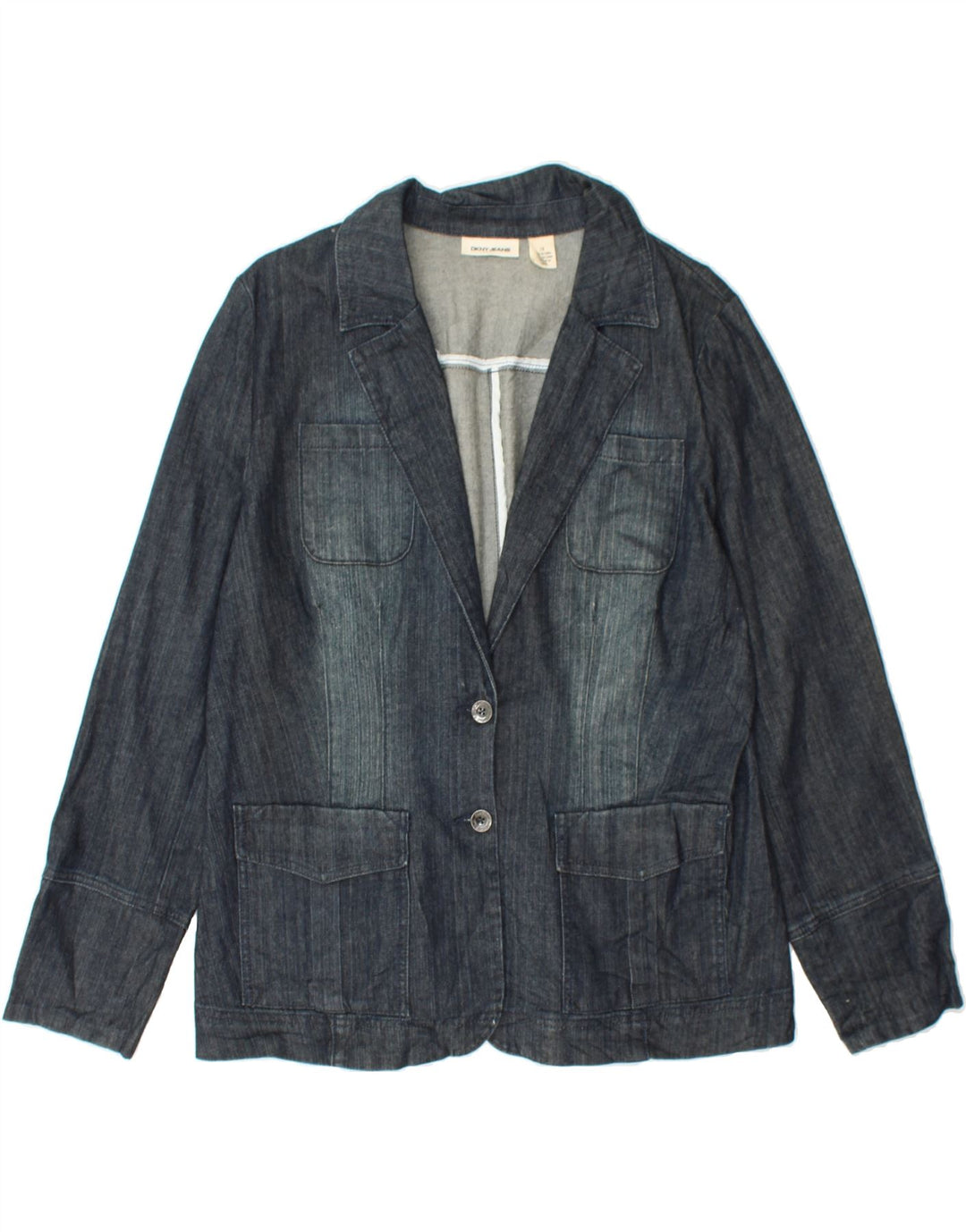 DKNY Womens Denim Jacket US 18 2XL Blue Cotton Vintage Dkny and Second-Hand Dkny from Messina Hembry 