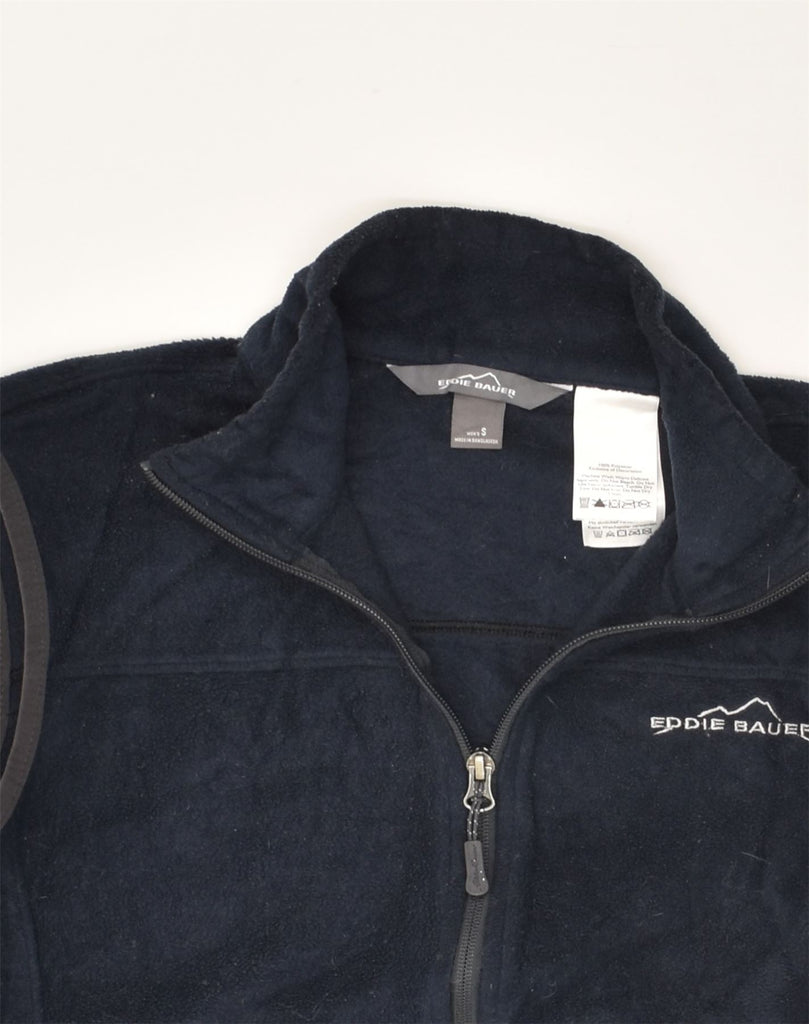 EDDIE BAUER Mens Fleece Gilet UK 36 Small Navy Blue Polyester | Vintage Eddie Bauer | Thrift | Second-Hand Eddie Bauer | Used Clothing | Messina Hembry 