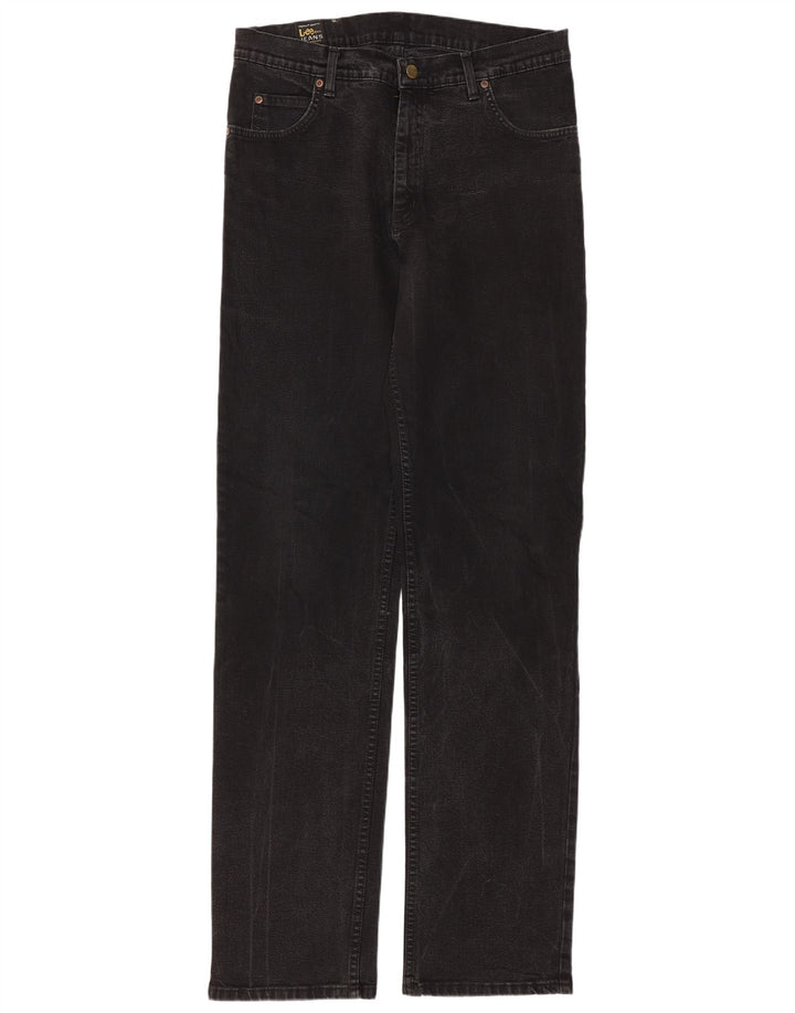 Lee Womens Brooklyn Straight Jeans W34 L36 Black Cotton