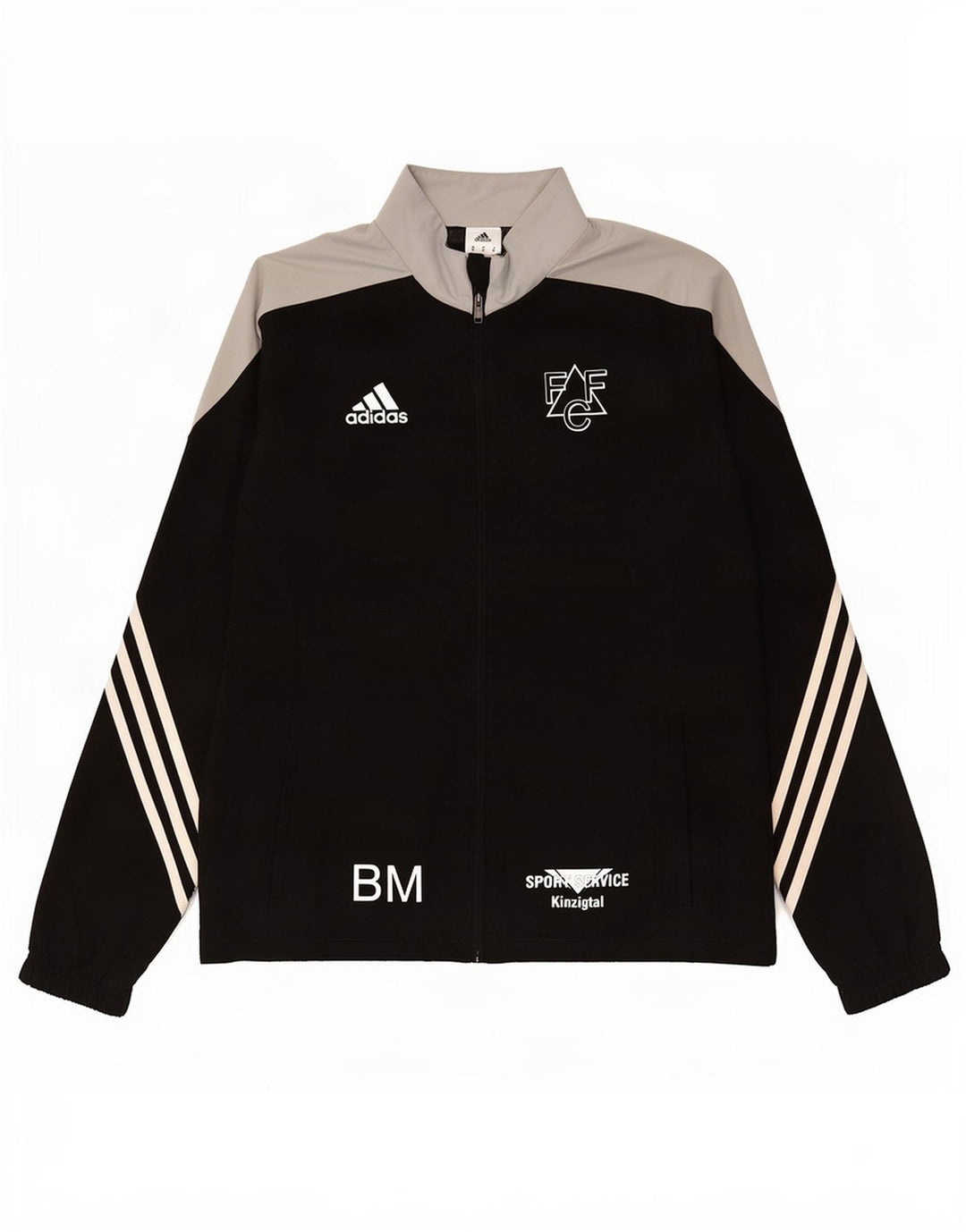 Adidas Mens Graphic Tracksuit Top Jacket Medium Black Colourblock Polyester