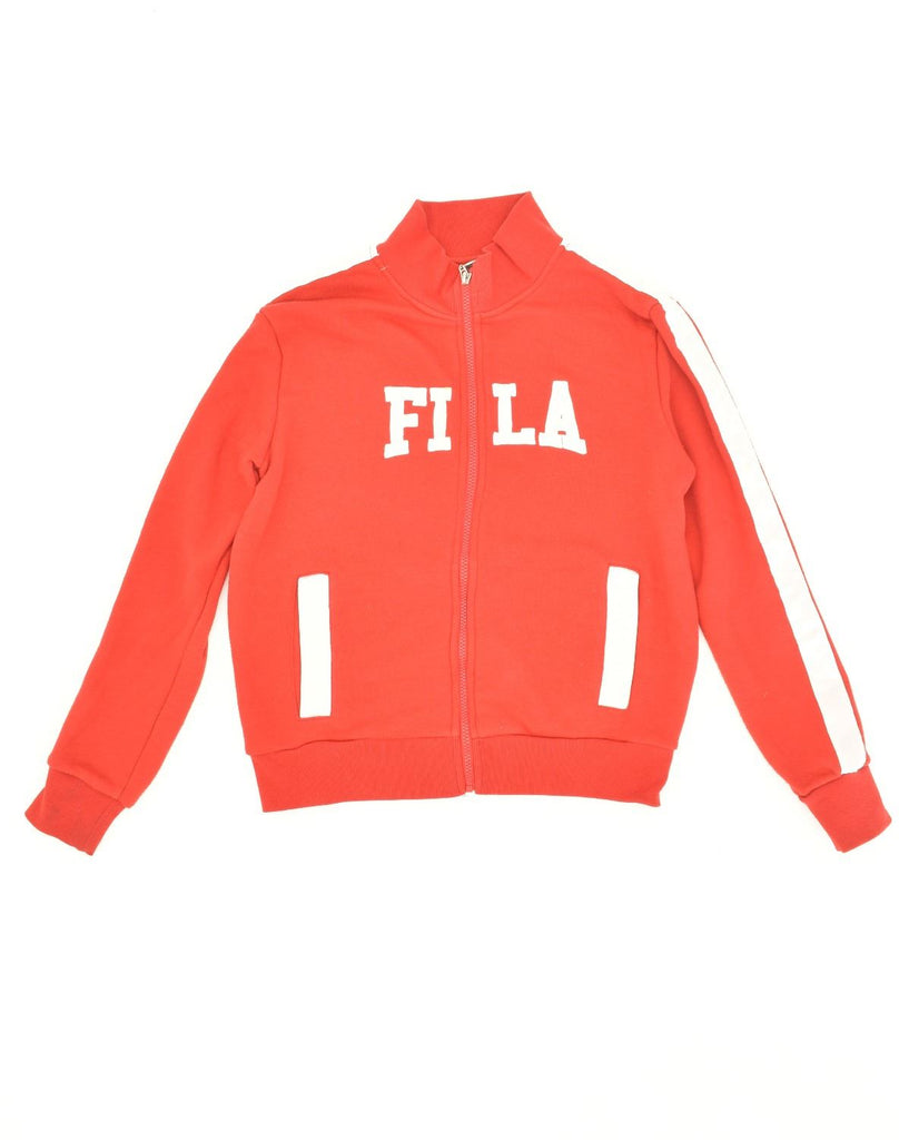 FILA Mens Graphic Tracksuit Top Jacket XS Red Cotton | Vintage Fila | Thrift | Second-Hand Fila | Used Clothing | Messina Hembry 