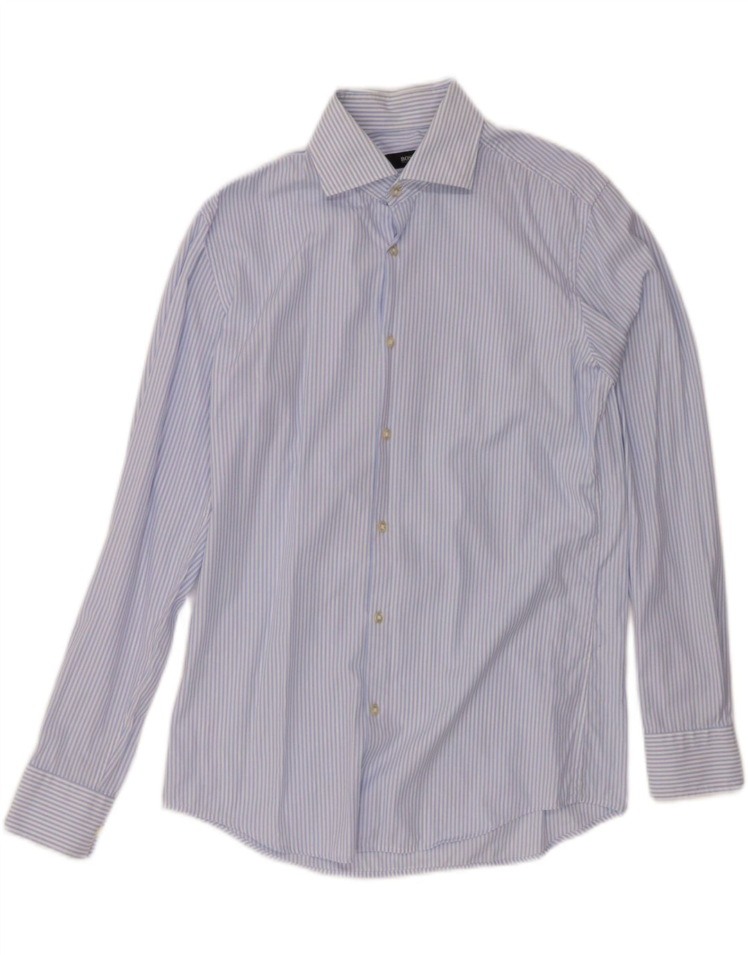 HUGO BOSS Mens Slim Fit Shirt Size 40 15 3/4 Medium Blue Striped