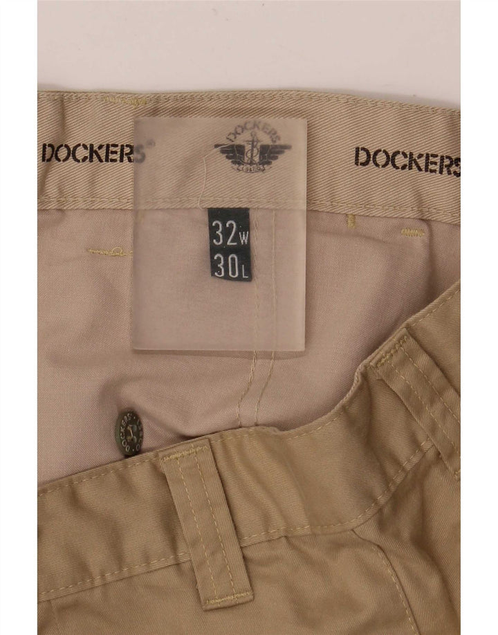 Dockers Mens Straight Chino Trousers W32 L30 Beige