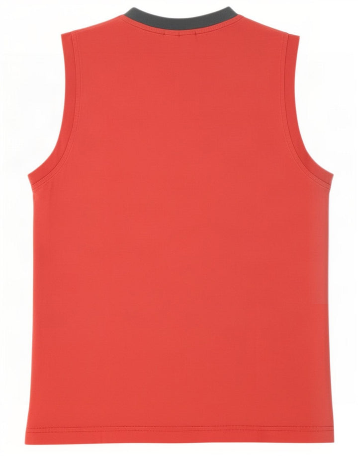 Kappa Mens Vest Top Small Red Colourblock Cotton