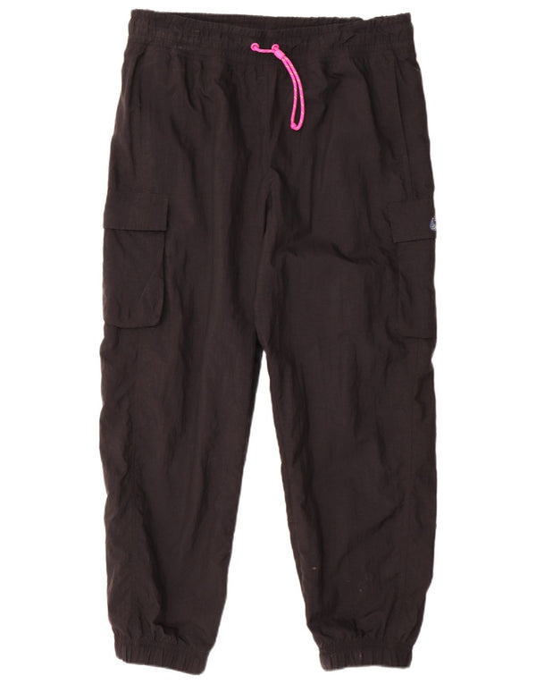 Nike Womens Cargo Tracksuit Trousers Joggers UK 16 Large Black Polyester