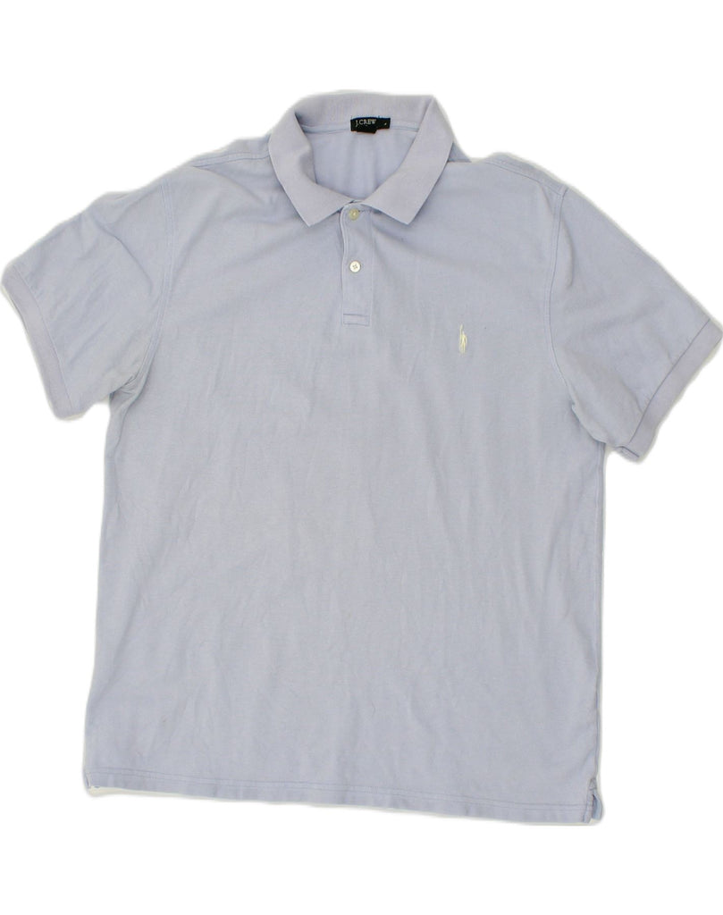 J. CREW Mens Polo Shirt Large Blue Cotton | Vintage J. Crew | Thrift | Second-Hand J. Crew | Used Clothing | Messina Hembry 