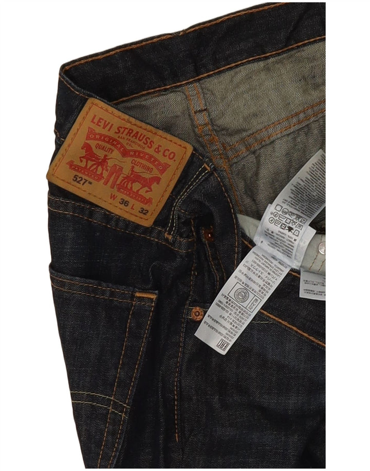 Levi's Mens 527 Bootcut Jeans W36 L32 Navy Blue Cotton