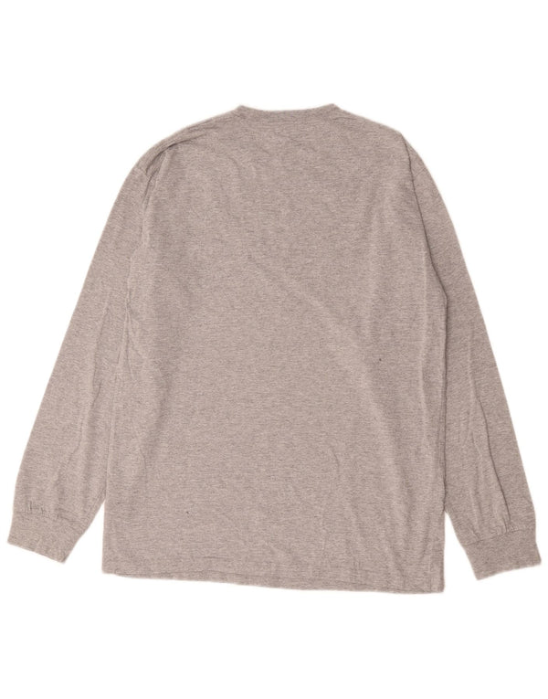 Vans Mens Classic Fit Top Long Sleeve Medium Grey Flecked Cotton