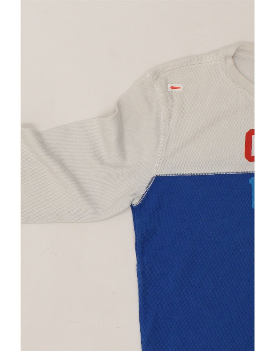 GAP Boys Graphic Top Long Sleeve 9-10 Years Large White Colourblock Cotton Vintage Gap and Second-Hand Gap from Messina Hembry 