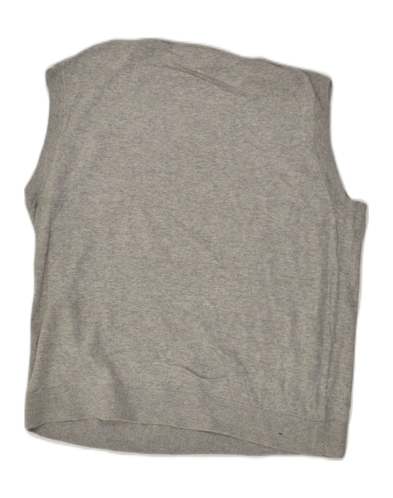 J. CREW Womens Vest Tank Top UK 14 Large Grey Cotton | Vintage J. Crew | Thrift | Second-Hand J. Crew | Used Clothing | Messina Hembry 