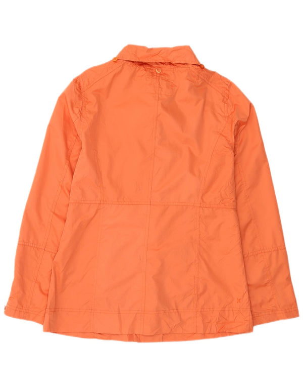 Hurley Womens Double Breasted Utility Jacket UK 14 Medium Orange Polyester