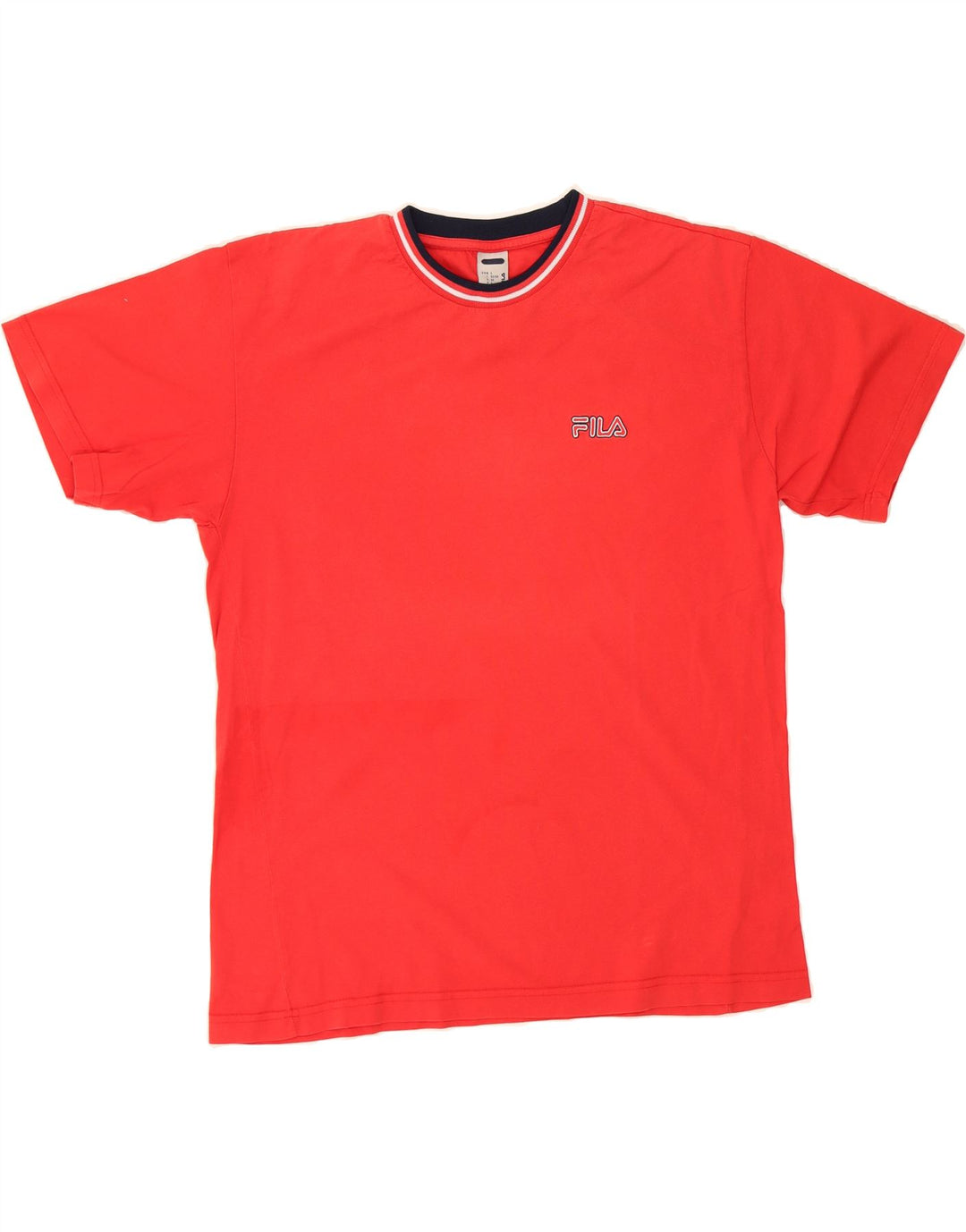 FILA Mens T-Shirt Top IT 52 Large Red Vintage Fila and Second-Hand Fila from Messina Hembry 