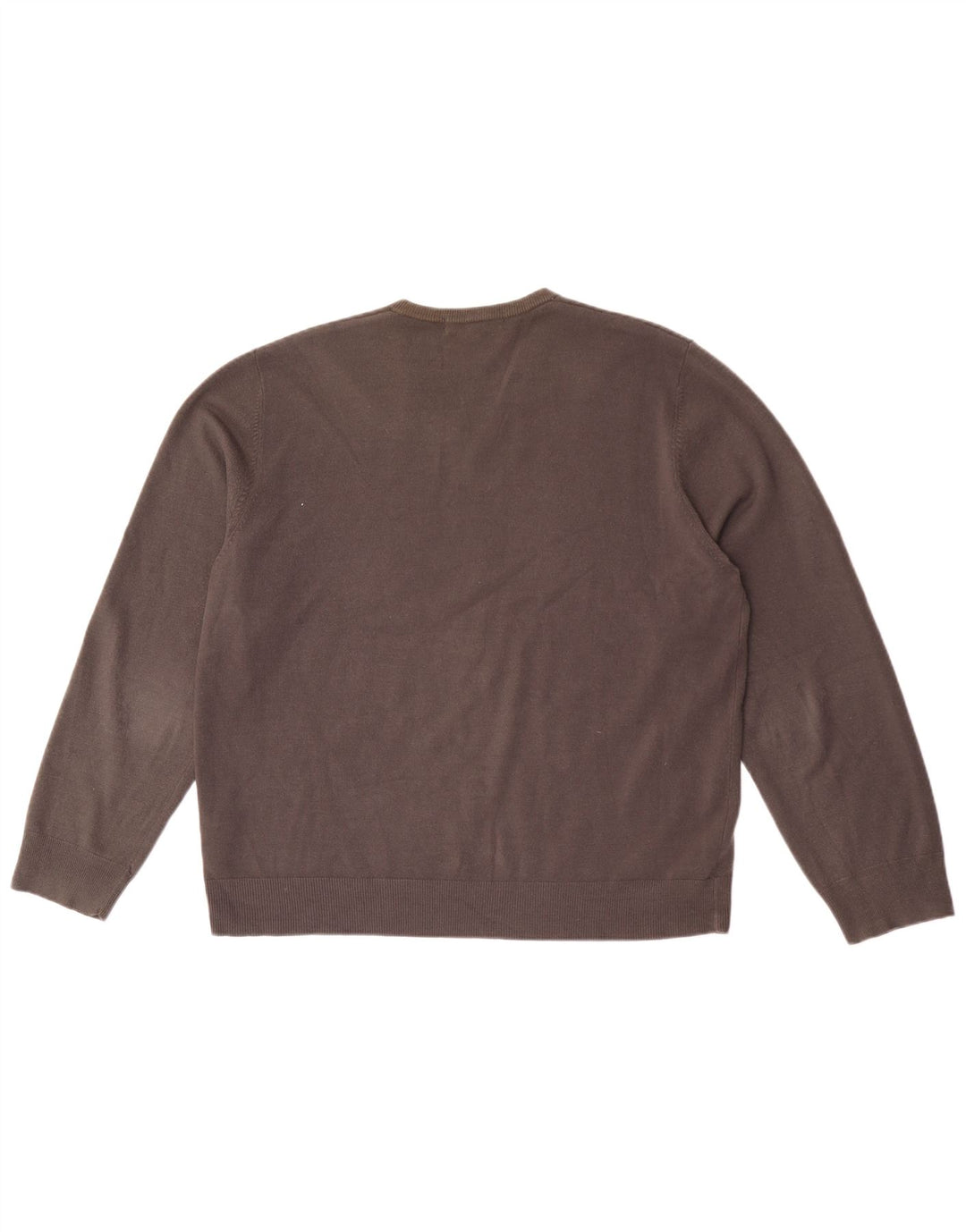 MARKS & SPENCER Mens V-Neck Jumper Sweater XL Grey Acrylic