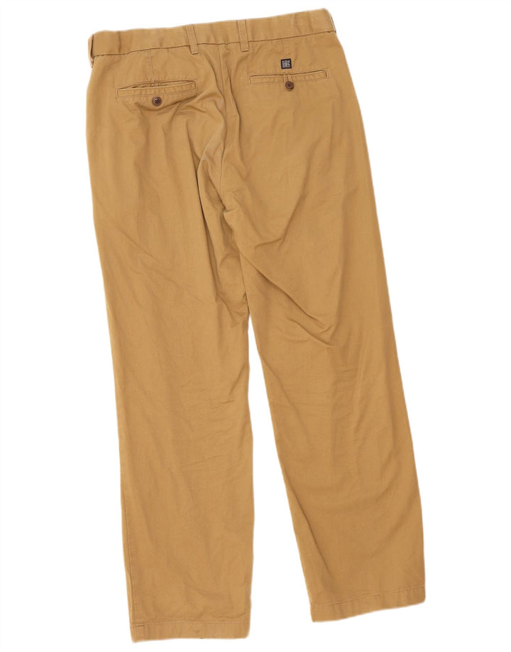 Marks & Spencer Mens Regular Chino Trousers W34 L31 Khaki Cotton