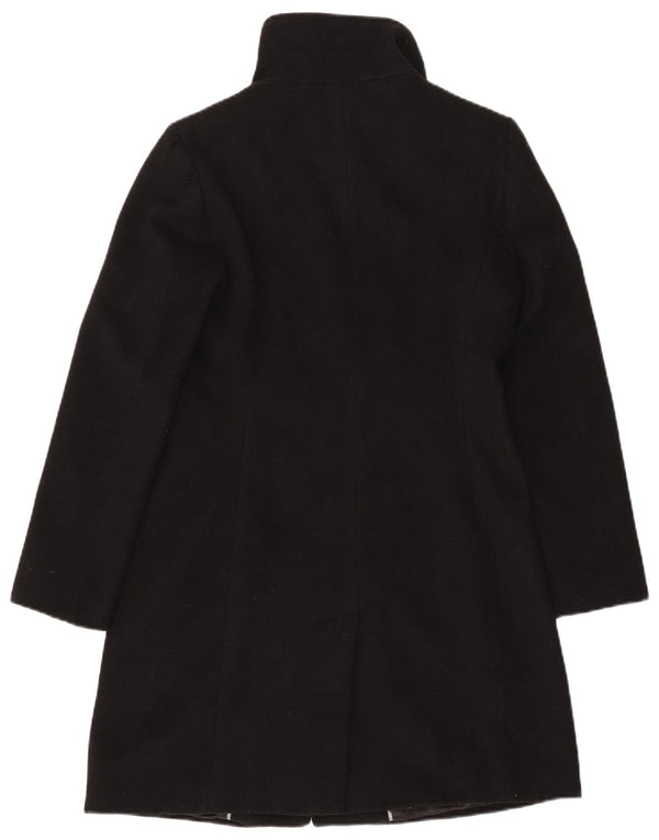 Calvin Klein Womens Overcoat US 4 Small Black Wool