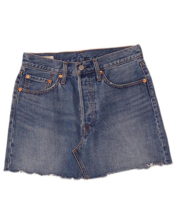 Levi's Womens Mini Denim Skirt W27 Small Blue Cotton