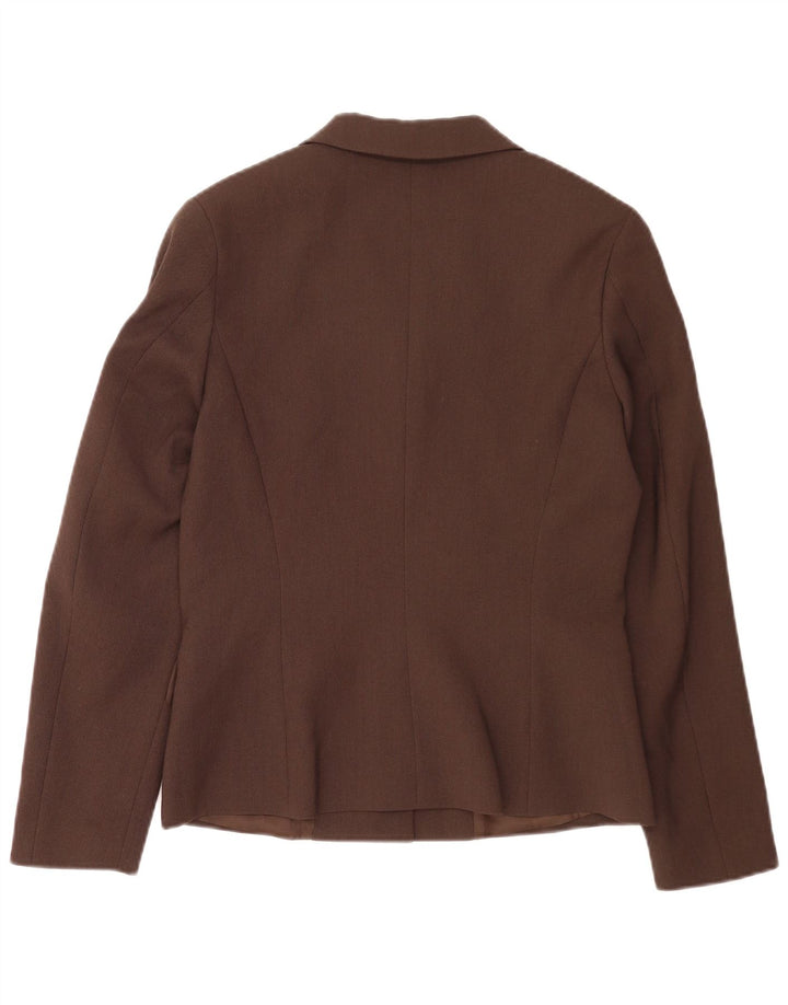 Max & Co. Womens 3 Button Blazer Jacket UK 14 Medium Brown Polyester