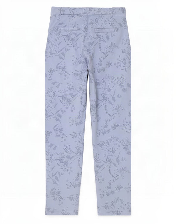 Marks & Spencer Womens Chino Trousers UK 8 Small W27 L29 Blue Floral
