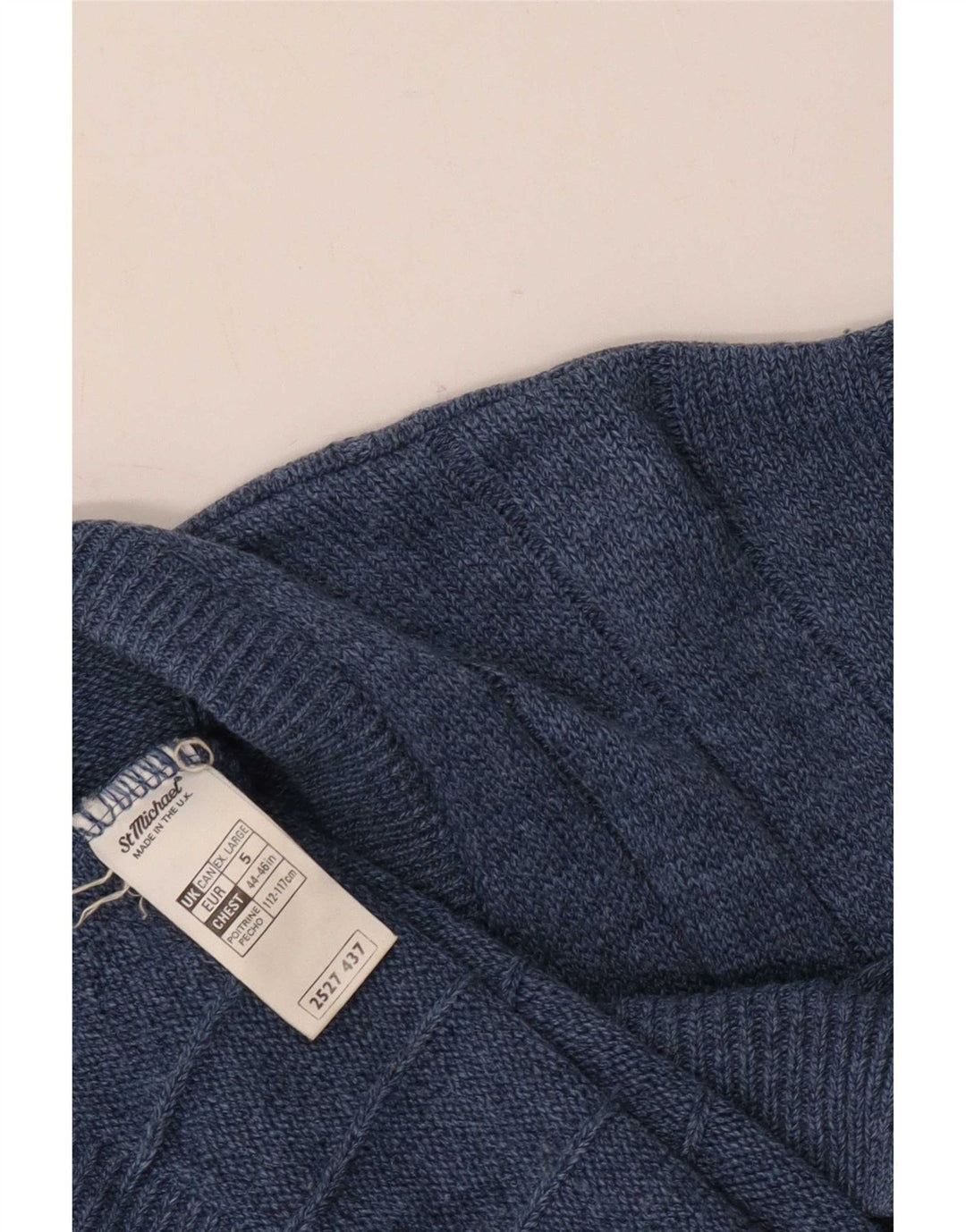 Marks & Spencer Mens St. Michael Cardigan Sweater XL Navy Blue Acrylic