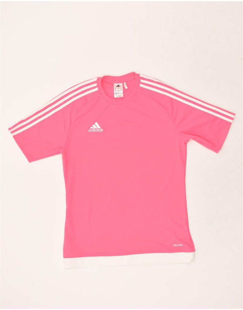 ADIDAS Womens T-Shirt Top UK 10 Small Pink Polyester | Vintage Adidas | Thrift | Second-Hand Adidas | Used Clothing | Messina Hembry 