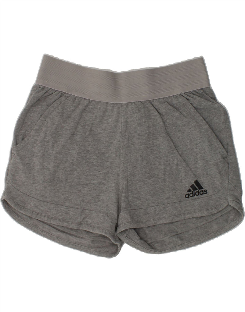 ADIDAS Girls Sport Shorts 13-14 Years Grey Cotton | Vintage Adidas | Thrift | Second-Hand Adidas | Used Clothing | Messina Hembry 