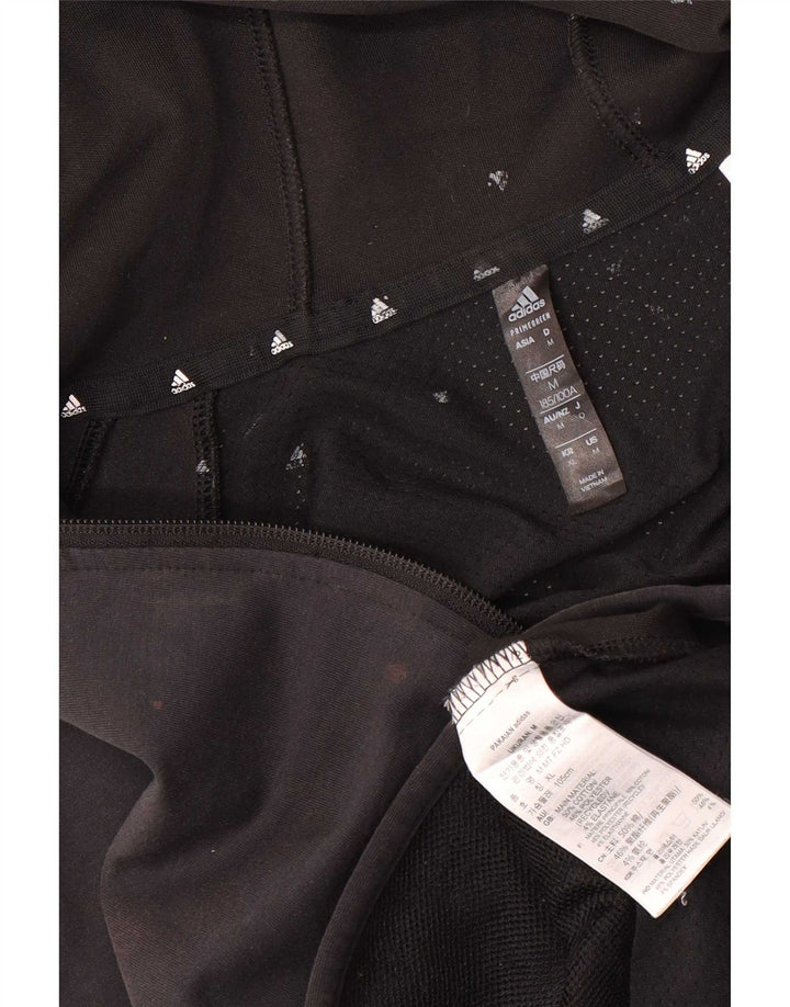 Adidas Mens Zip Hoodie Sweater Medium Black Cotton