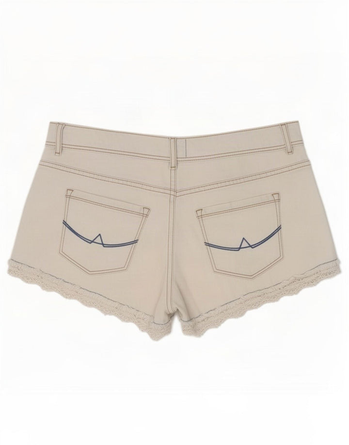 Superdry Womens Denim Shorts Medium W28 White Cotton