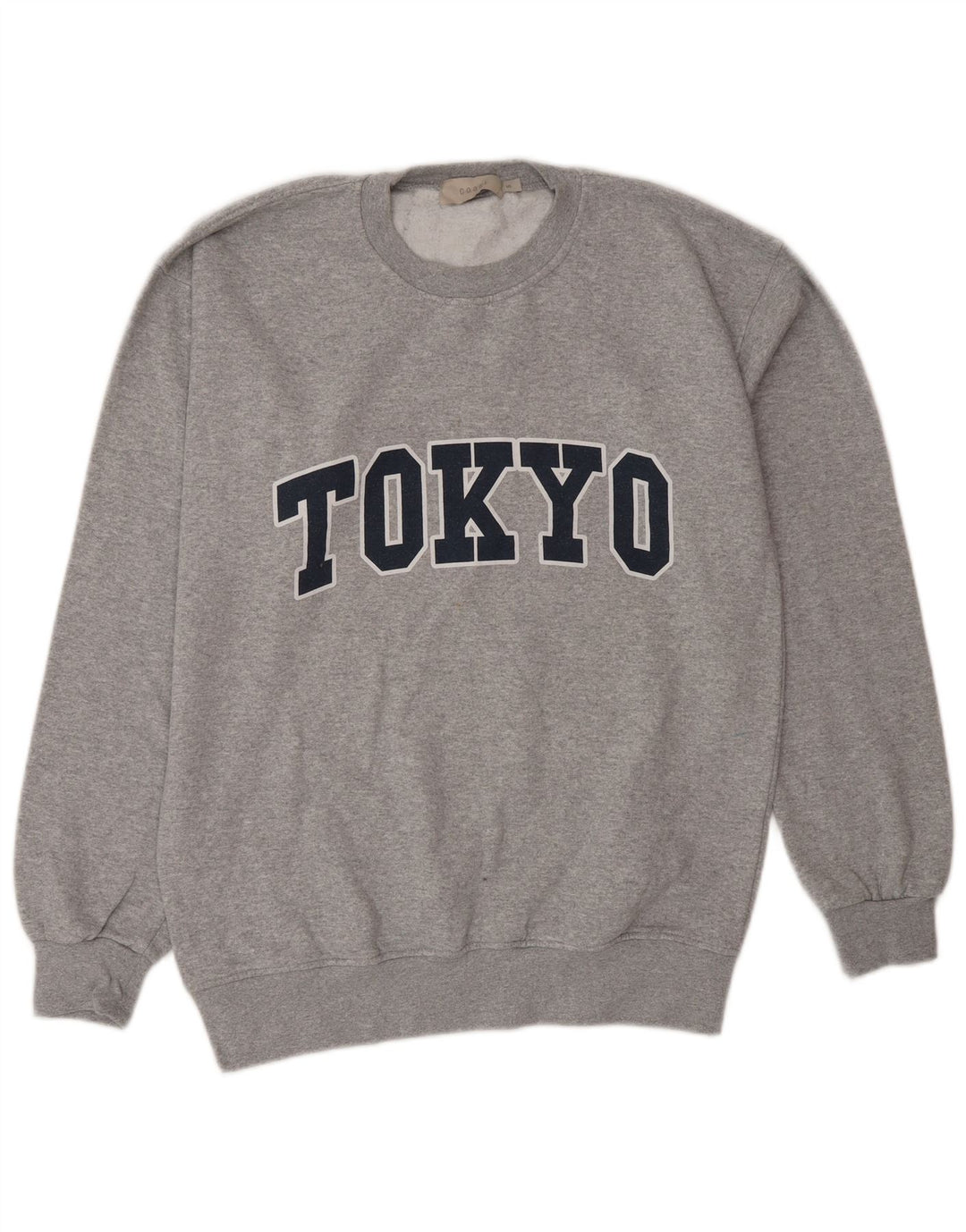 Coast Mens Tokyo Graphic Sweatshirt Jumper Small Grey Flecked Cotton