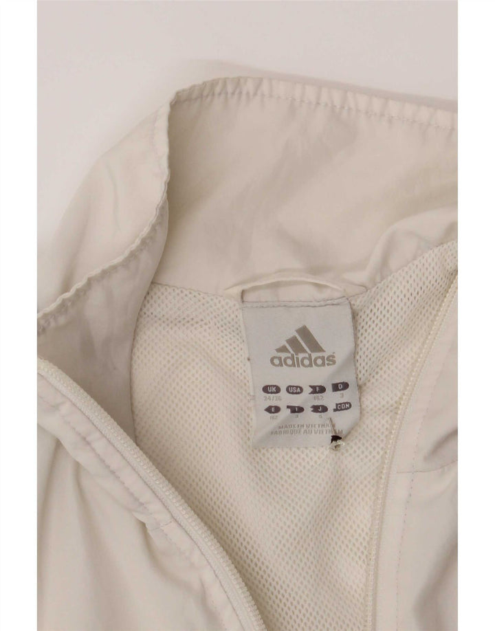 Adidas Mens Tracksuit Top Jacket UK 36/38 Small White Colourblock Polyester