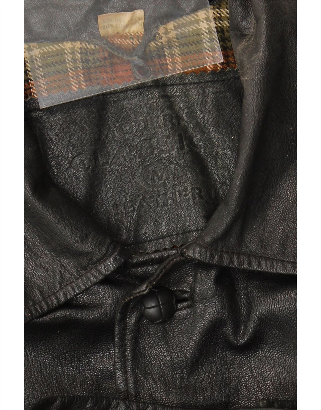 VINTAGE Mens Leather Jacket UK 40 Large Black Leather