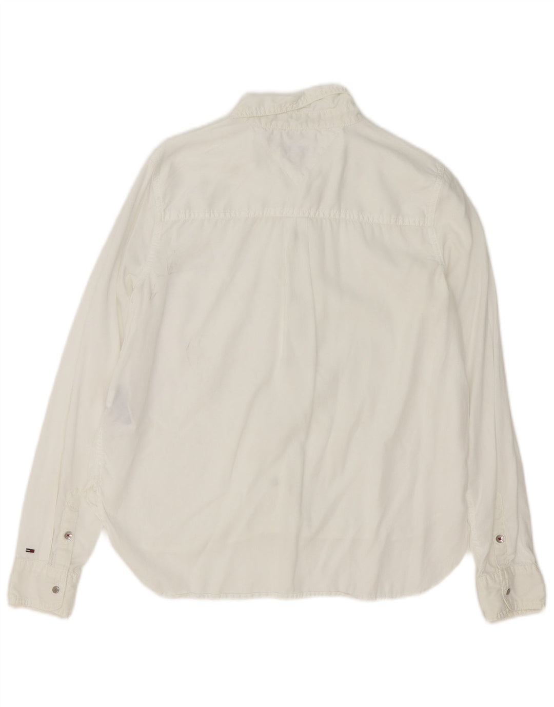 Tommy Hilfiger Womens Shirt UK 14 Medium White Lyocell