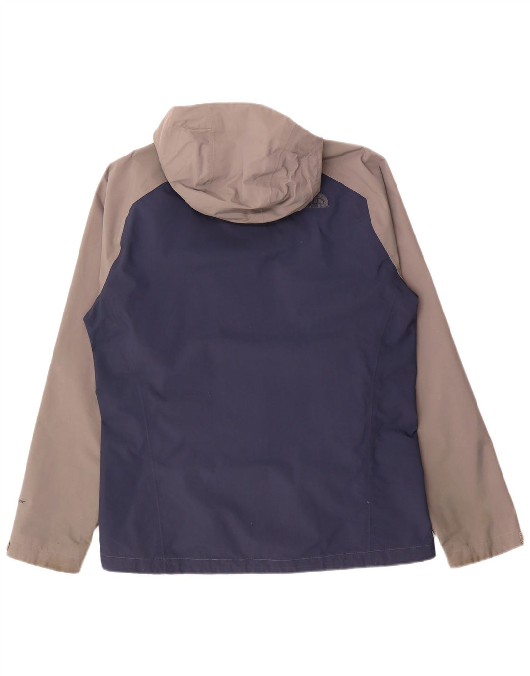 The North Face Mens Hooded Rain Jacket UK 38 Medium Navy Blue Colourblock