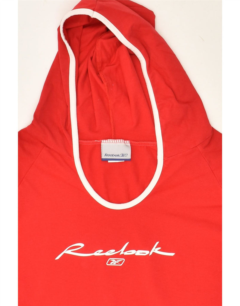 REEBOK Girls Hooded Graphic Top Long Sleeve 14-15 Years Large  Red Cotton | Vintage Reebok | Thrift | Second-Hand Reebok | Used Clothing | Messina Hembry 