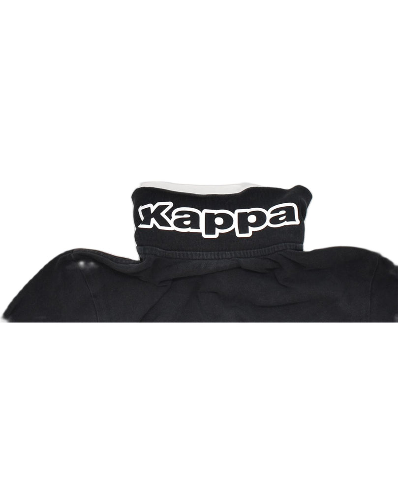 KAPPA Mens Polo Shirt XS Black Cotton | Vintage | Thrift | Second-Hand | Used Clothing | Messina Hembry 