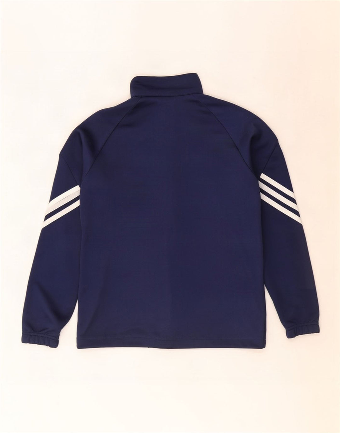 Adidas Boys Climalite Tracksuit Top Jacket 11-12 Years Navy Blue Polyester